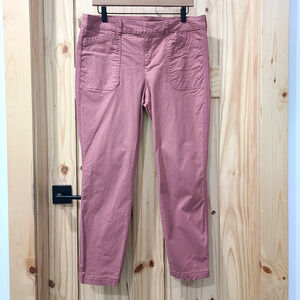 Old Navy Mid Rise Pixie Chino Side Stripe Utility Ankle Pants Amelia Rose 12